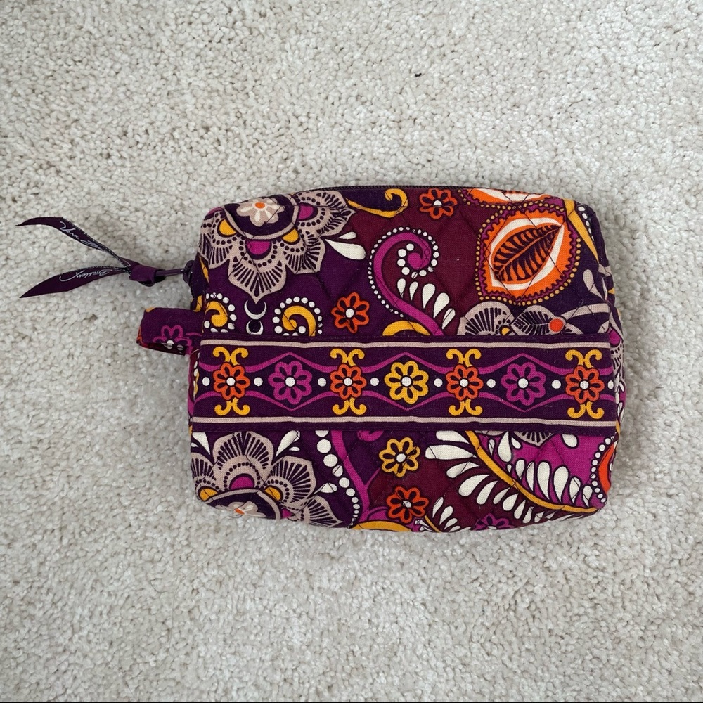 Vera Bradley lined makeup bag (small)